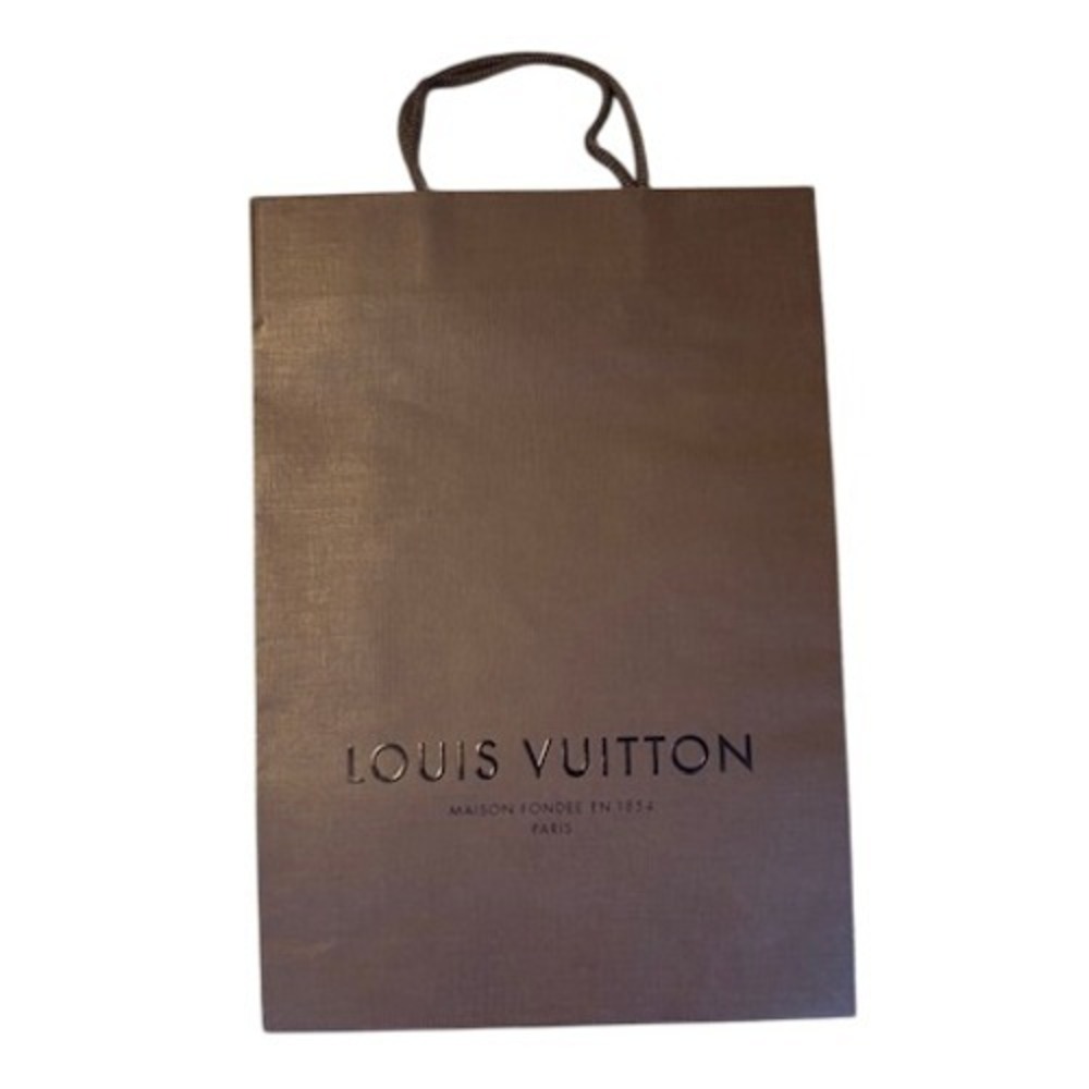 Louis Vuitton Brown Paper Shopping Bag Small‎ Medium Gift Bag Logo Cord Handle